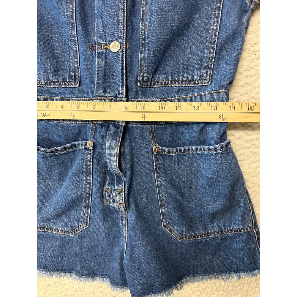 We The Free Womens Denim Shortalls Romper Size XS - Picture 5 of 9